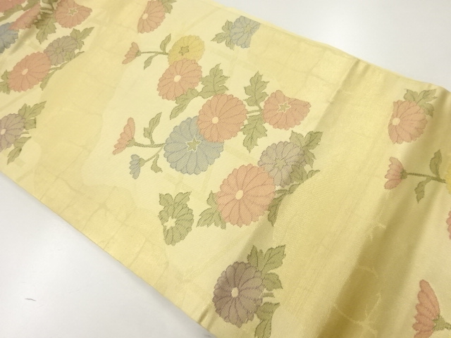 JAPANESE NAGOYA OBI / WOVEN KIKU
